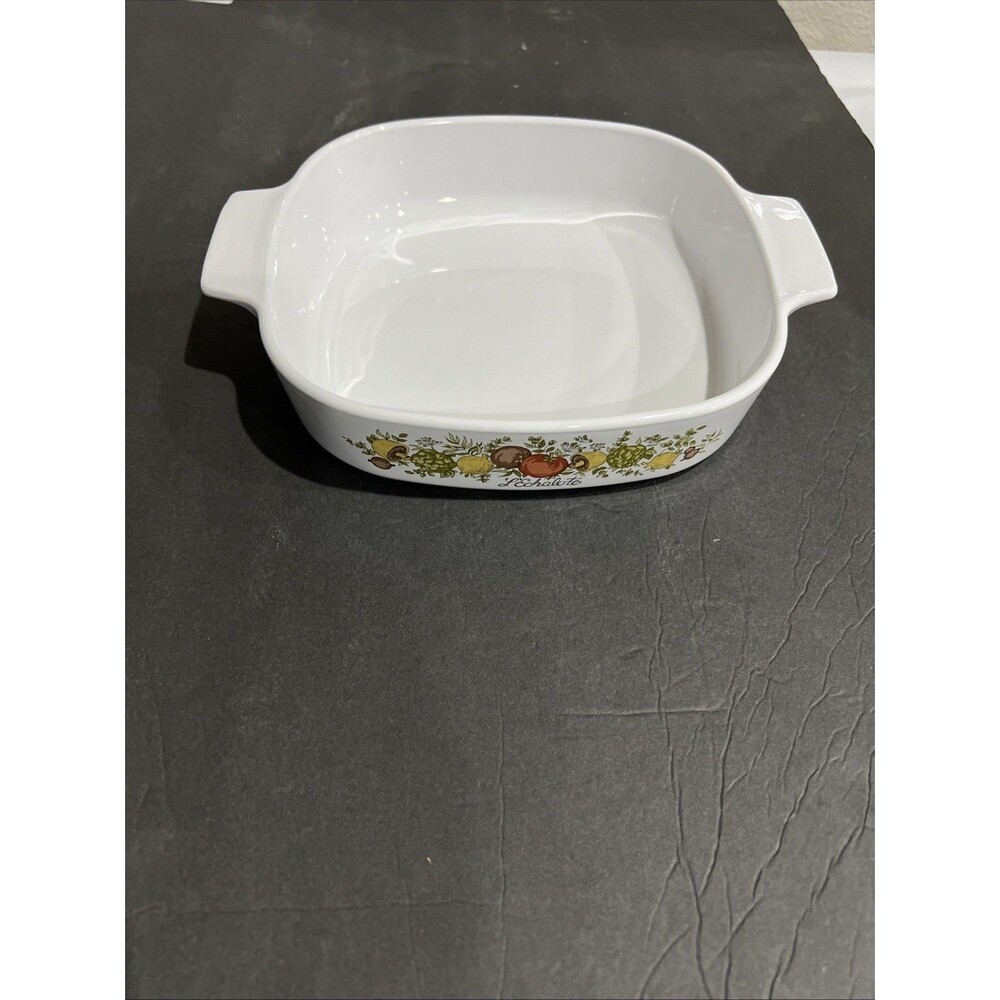 VTG Corning Ware Spice of Life L'Echalote A-8-B 8x8” Square Baking Dish USA